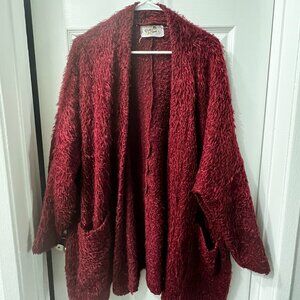 Monster Cardigan in Blood Red